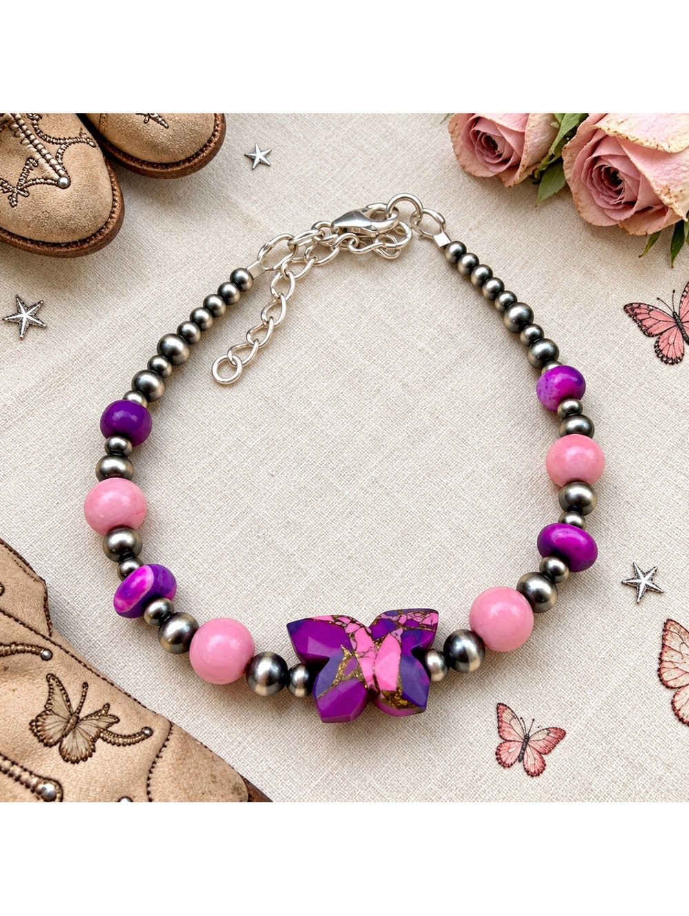Heartsong Butterfly Clasp Bracelet